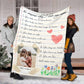 Family 10 Reasons Why I Love You Personalized Photo Flannel Blanket For Cozy Bedroom Sofa Decor