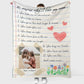 Family 10 Reasons Why I Love You Personalized Photo Flannel Blanket For Cozy Bedroom Sofa Decor