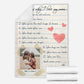 Family 10 Reasons Why I Love You Personalized Photo Flannel Blanket For Cozy Bedroom Sofa Decor