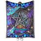 Witch Mystical Pentagram Star Personalized Flannel Blanket For Cozy Bedroom Sofa Decor