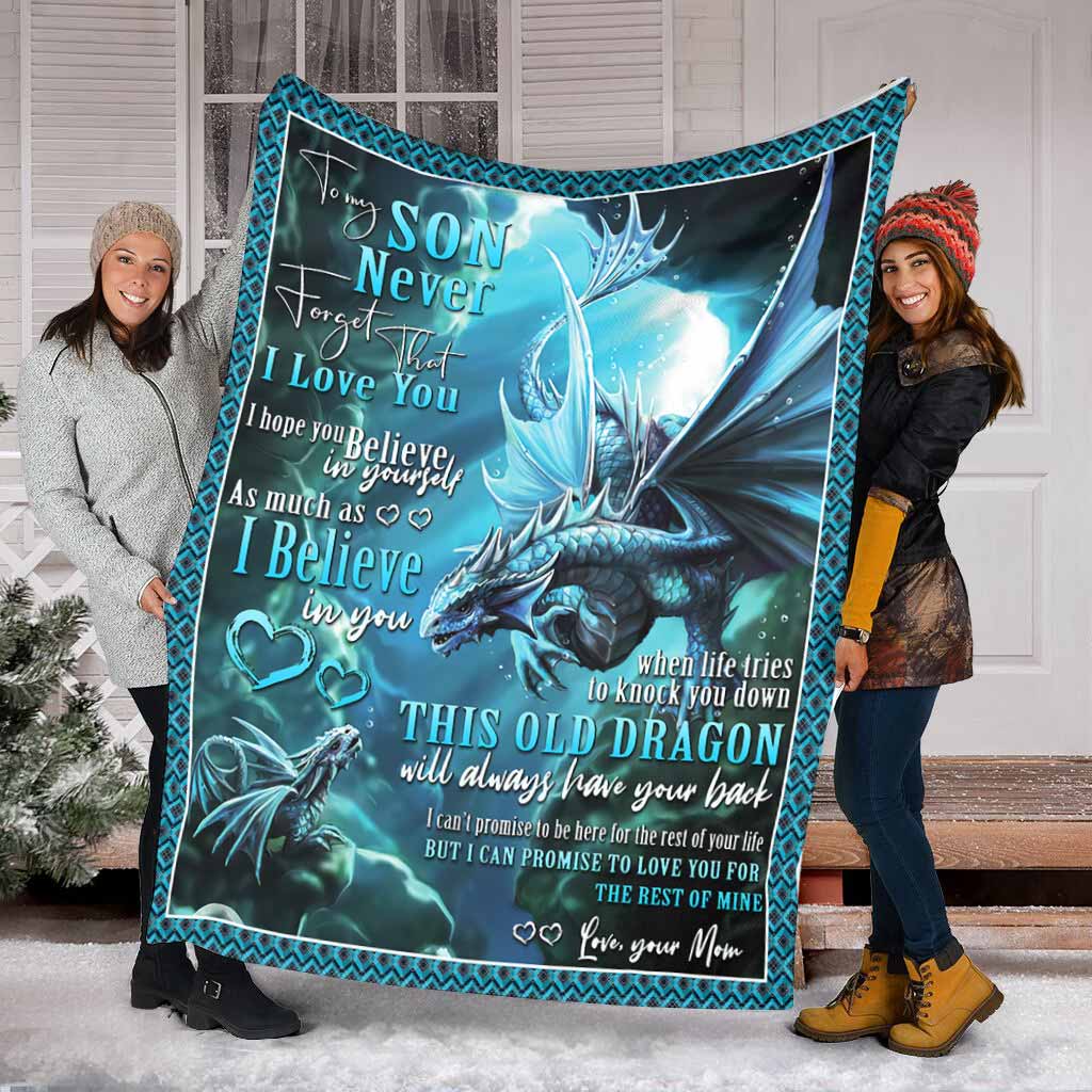 Dragon To My Son Flannel Blanket For Cozy Bedroom Sofa Decor