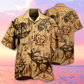 Vintage Deer Hunting Outdoor Hawaiian Shirt Design Detail For Beach Days And Holiday Travel