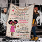 Black Girl To My Daughter African American Flannel Blanket For Cozy Bedroom Sofa Decor
