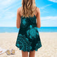 Artistic Turtle Is Beach Soul V-Neck Sleeveless Cami Dress For Beach Trips And Resort Vacations