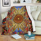 Hippie Soul Floral Beautiful Flannel Blanket For Cozy Bedroom Sofa Decor