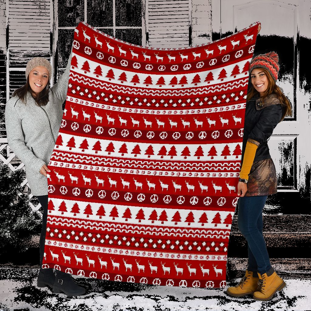 Christmas Simple But Nice Flannel Blanket For Cozy Bedroom Sofa Decor