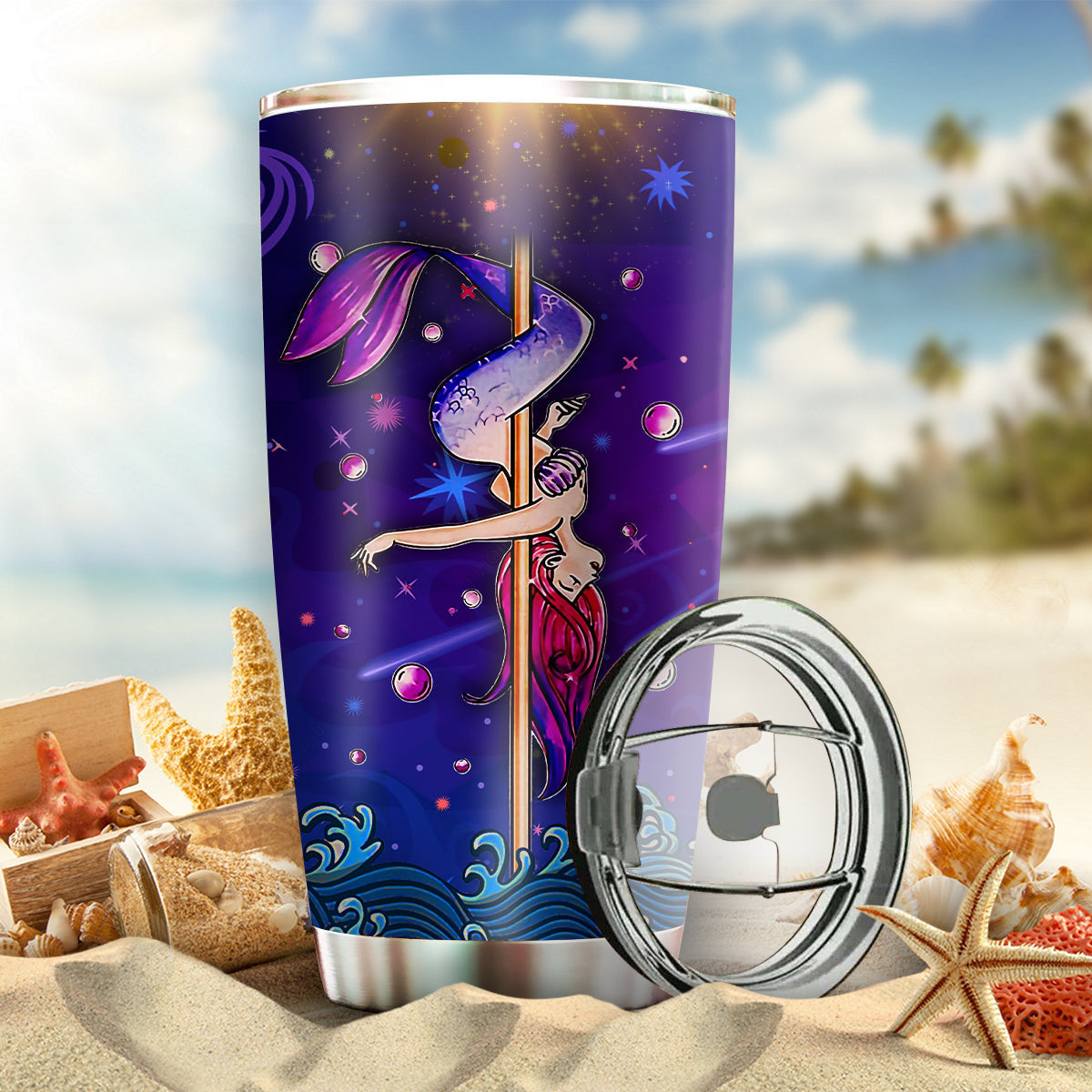 Pole Fitness In My Heart Personalized 20 Oz Tumbler For Coffee Travel And Daily Drinks