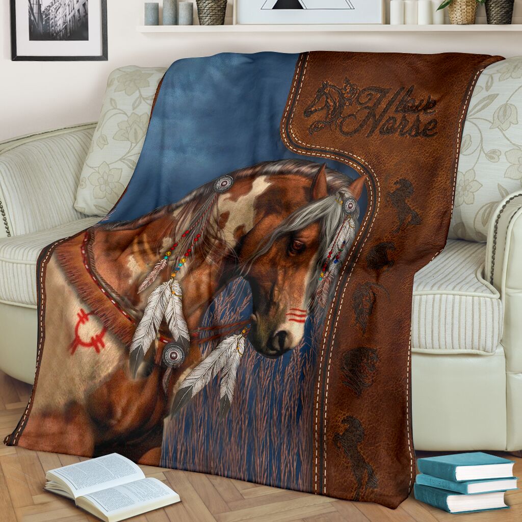 Horse Lovers Horse Pattern Flannel Blanket For Cozy Bedroom Sofa Decor