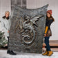 Dragon Protects Your Life Flannel Blanket For Cozy Bedroom Sofa Decor