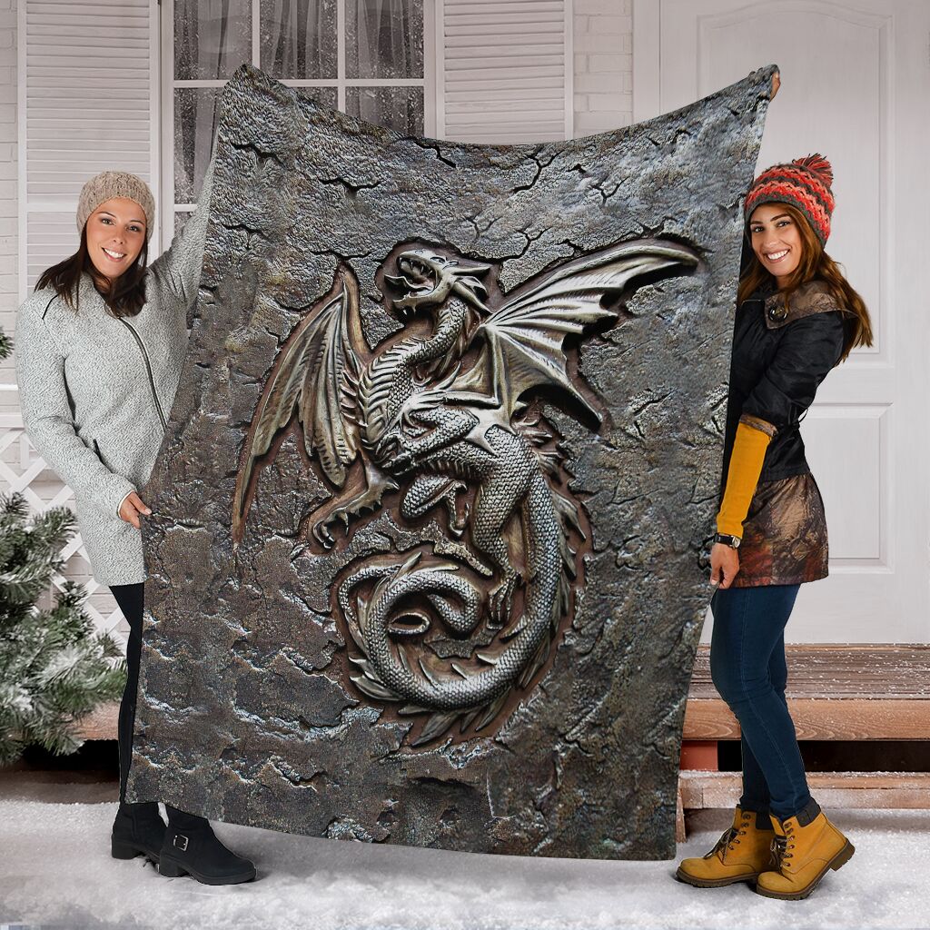Dragon Protects Your Life Flannel Blanket For Cozy Bedroom Sofa Decor