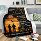 Firefighter To My Husband Fathers Day Flannel Blanket For Cozy Bedroom Sofa Decor