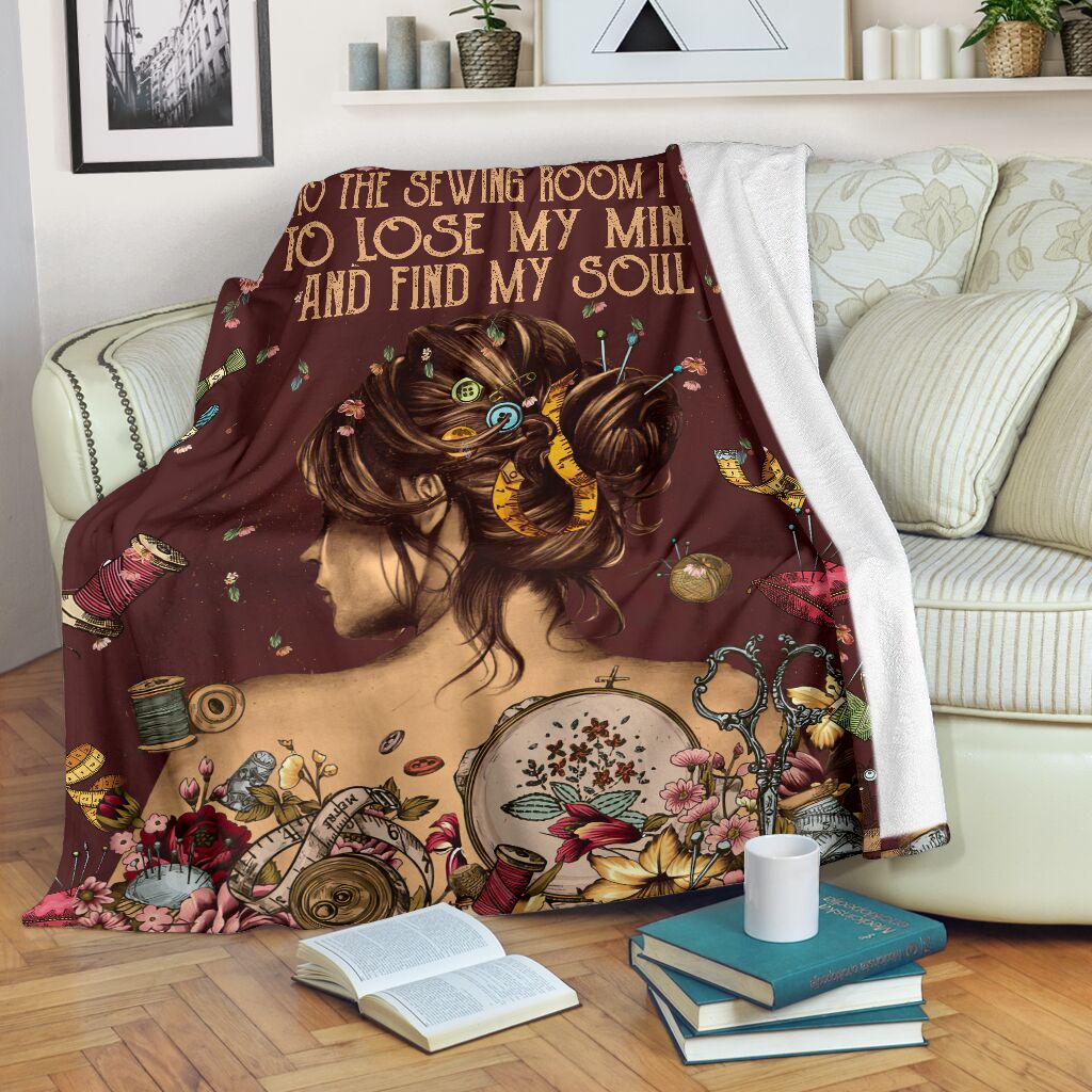 Sewing Into The Sewing Room Flannel Blanket For Cozy Bedroom Sofa Decor