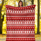 Asl Christmas Red Pattern Flannel Blanket For Cozy Bedroom Sofa Decor