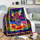 Dragon Colorful Floral Flannel Blanket For Cozy Bedroom Sofa Decor