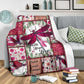 Breast Cancer Awareness Dragonfly Flannel Blanket For Cozy Bedroom Sofa Decor