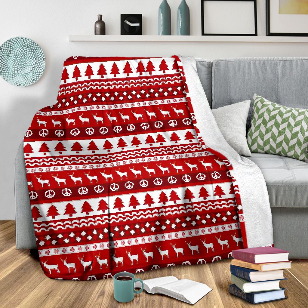 Christmas Simple But Nice Flannel Blanket For Cozy Bedroom Sofa Decor