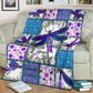 Mental Health Awareness Dragonfly Flannel Blanket For Cozy Bedroom Sofa Decor