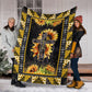 Jesus Cross On Sunflower Christian Flannel Blanket For Cozy Bedroom Sofa Decor