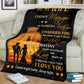 Police To My Husband Fathers Day Officer Flannel Blanket For Cozy Bedroom Sofa Decor