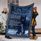 Wolf To My Dad Fathers Day I Love You Flannel Blanket For Cozy Bedroom Sofa Decor