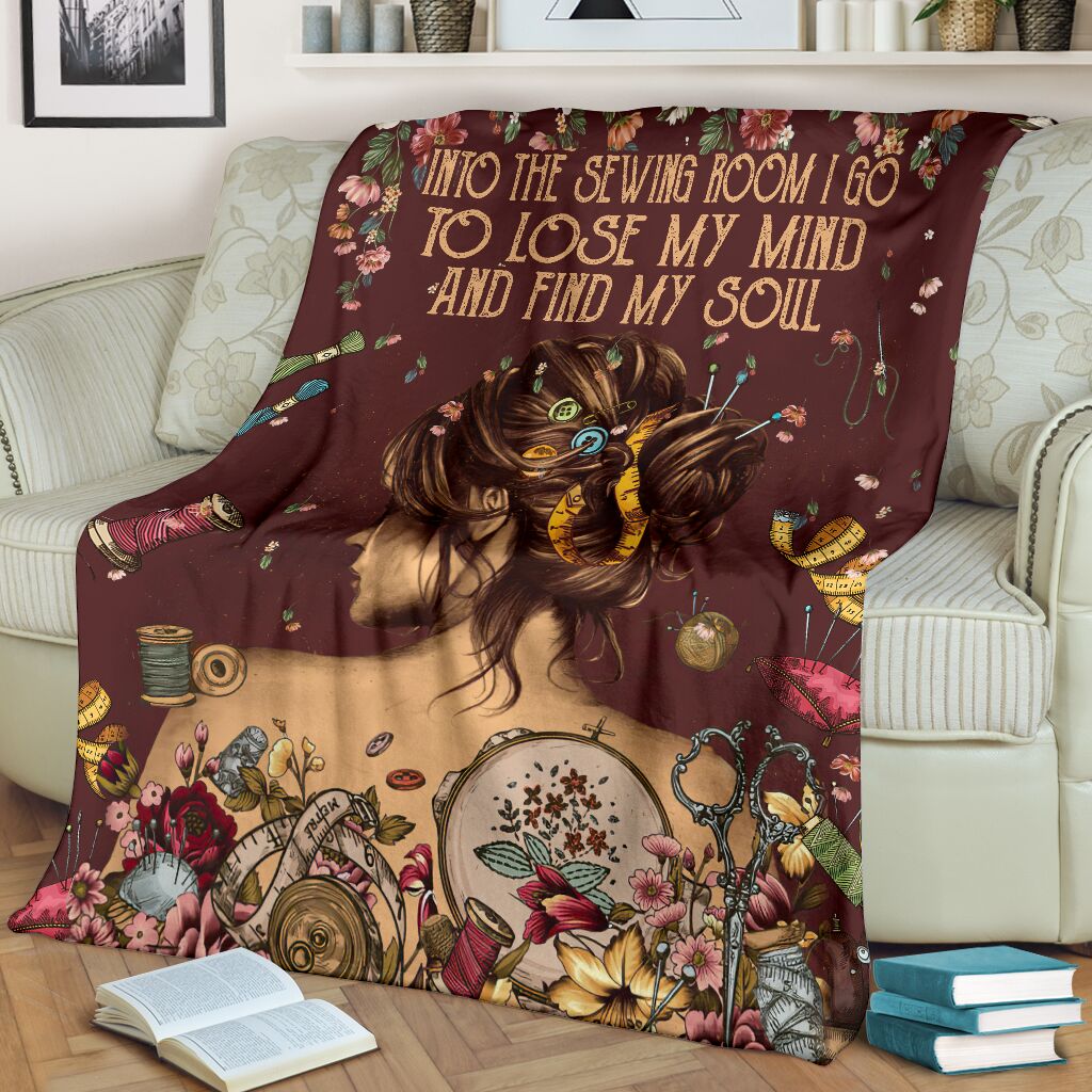 Sewing Into The Sewing Room Flannel Blanket For Cozy Bedroom Sofa Decor