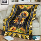 God Cross On Sunflower Christian Flannel Blanket For Cozy Bedroom Sofa Decor