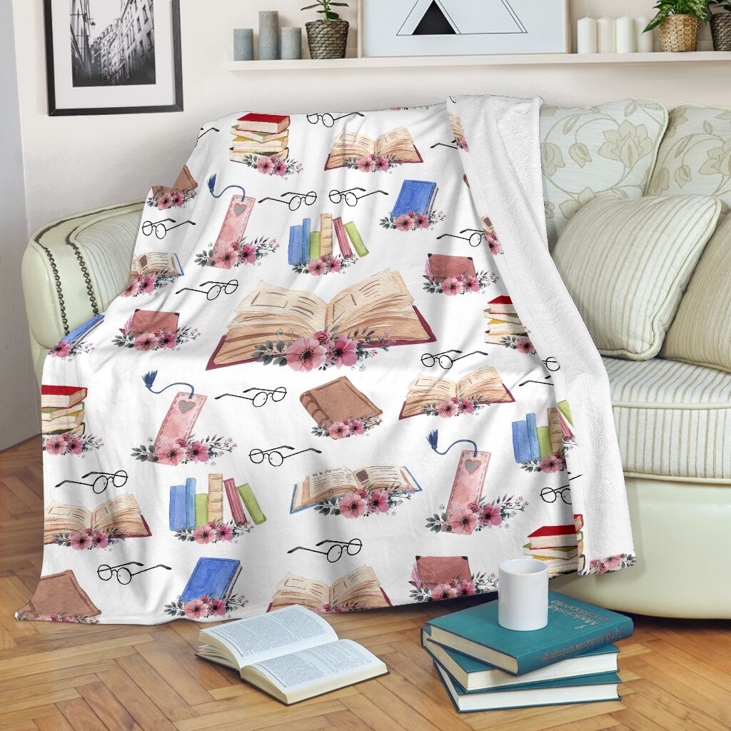 Book Lovers Book Flannel Blanket For Cozy Bedroom Sofa Decor