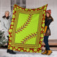 Softball All I Need Flannel Blanket For Cozy Bedroom Sofa Decor