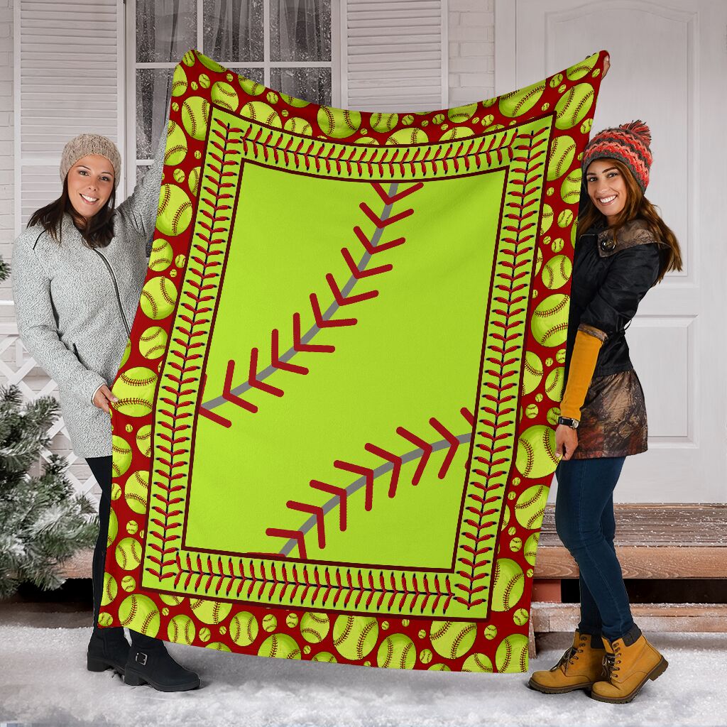 Softball All I Need Flannel Blanket For Cozy Bedroom Sofa Decor