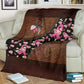 Breast Cancer Awareness Never Give Up Flannel Blanket For Cozy Bedroom Sofa Decor