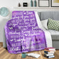 Alzheimer Awareness Flannel Blanket For Cozy Bedroom Sofa Decor