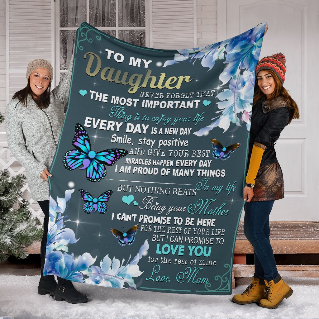 Mental Health Awareness Daughter Gift Flannel Blanket For Cozy Bedroom Sofa Decor