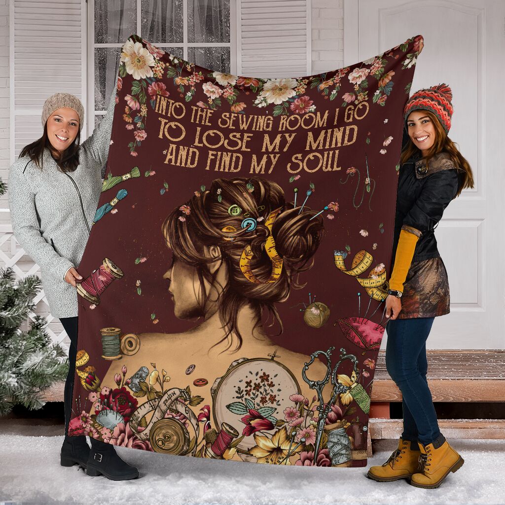 Sewing Into The Sewing Room Flannel Blanket For Cozy Bedroom Sofa Decor