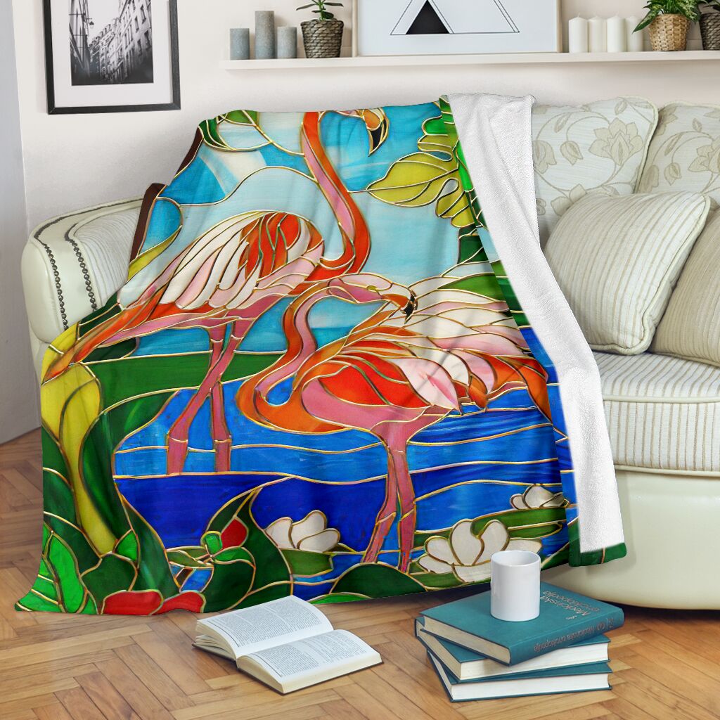 Flamingo Love Beautiful Life Flannel Blanket For Cozy Bedroom Sofa Decor