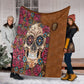 Skull Lovers Beautiful Rose Flannel Blanket For Cozy Bedroom Sofa Decor