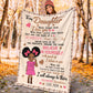 Black Girl To My Daughter African American Flannel Blanket For Cozy Bedroom Sofa Decor