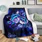 Dolphin And Blue Flowers Flannel Blanket For Cozy Bedroom Sofa Decor