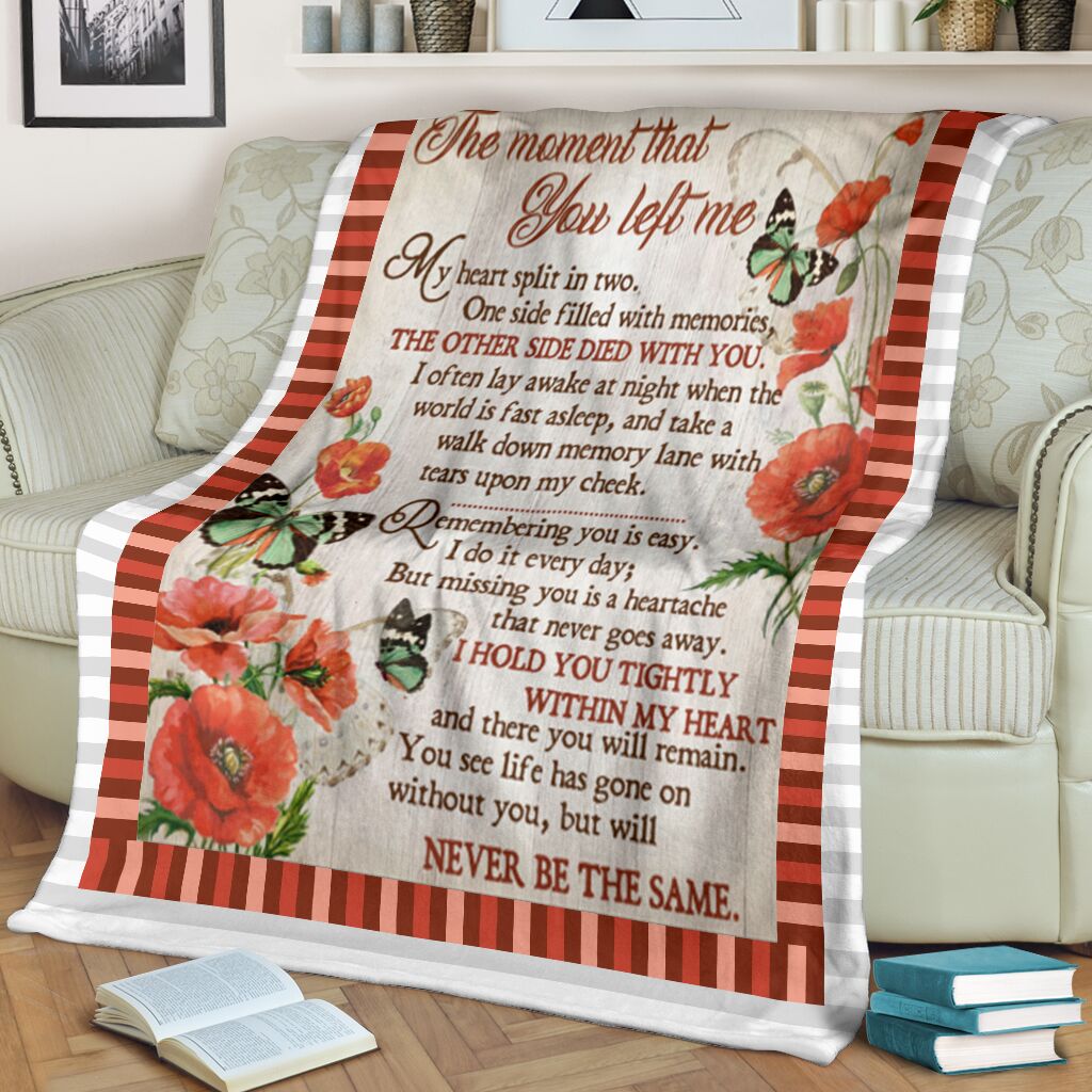 Butterfly The Moment Memorial Flannel Blanket For Cozy Bedroom Sofa Decor