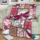 Breast Cancer Awareness Dragonfly Flannel Blanket For Cozy Bedroom Sofa Decor