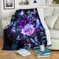 Mental Health Awareness Rose Butterfly Flannel Blanket For Cozy Bedroom Sofa Decor