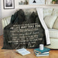 Hunting To My Son Hunting Black And White Flannel Blanket For Cozy Bedroom Sofa Decor
