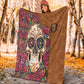 Skull Lovers Beautiful Rose Flannel Blanket For Cozy Bedroom Sofa Decor