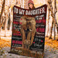 Elephant To My Daughter Be My Baby Girl Flannel Blanket For Cozy Bedroom Sofa Decor