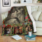 Skull You And Me Christmas Flannel Blanket For Cozy Bedroom Sofa Decor