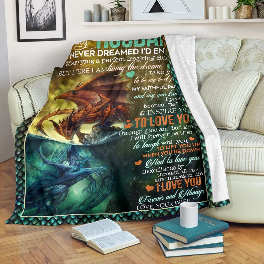 Dragon I Am Living My Dream Flannel Blanket For Cozy Bedroom Sofa Decor