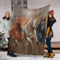 Horse Chase His Dream Flannel Blanket For Cozy Bedroom Sofa Decor