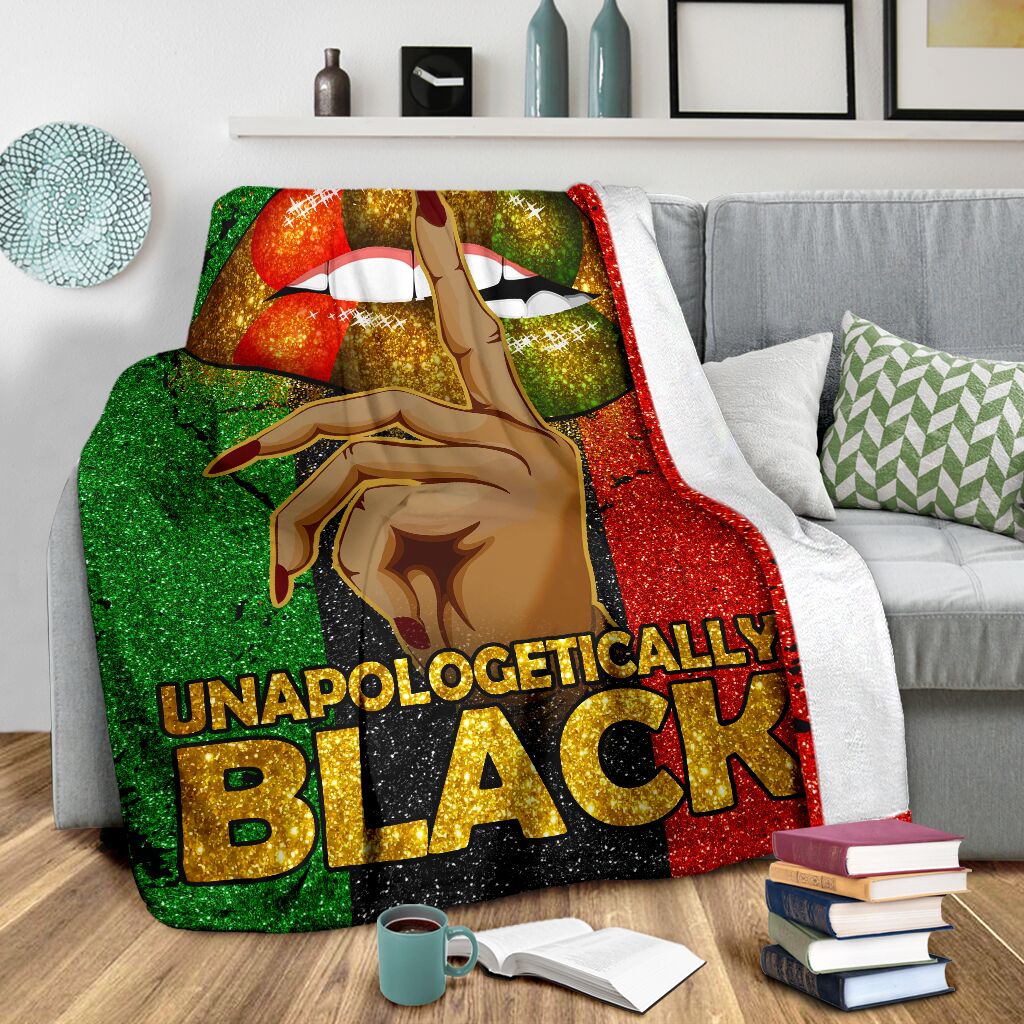 Black Woman Unapologetically Black African American Flannel Blanket For Cozy Bedroom Sofa Decor