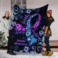 Mental Health Awareness Floral Flannel Blanket For Cozy Bedroom Sofa Decor