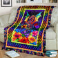 Dragon Colorful Floral Flannel Blanket For Cozy Bedroom Sofa Decor