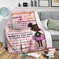 Black Girl To My Granddaughter African Flannel Blanket For Cozy Bedroom Sofa Decor